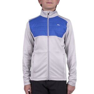 KJUS Boys Youth XL 14/16 EU 164 Jacket Andri Midlayer Gray Blue Full Zip